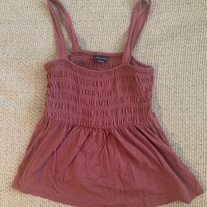American eagle Peplum Tank Top: Pink, Size XS
